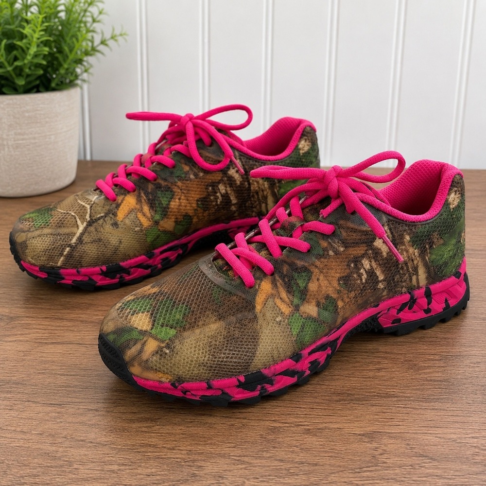 Real Girl RG Mamba Womens 8.5 Camo Pink Trail Running Shoes Sneakers RW4022673